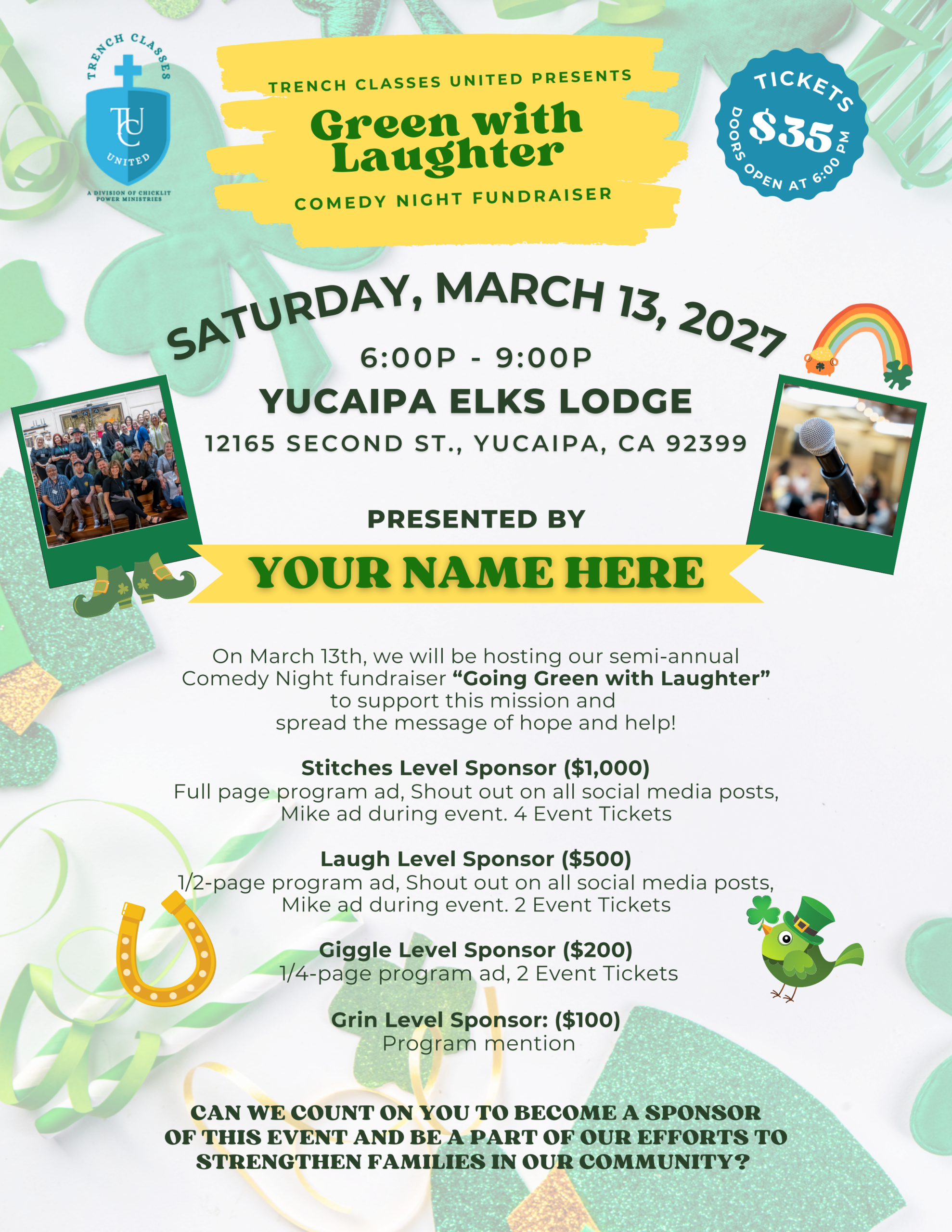 Green with Laughter Comedy Night Fundraiser
